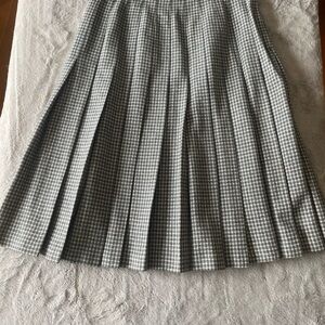 Pendelton vintage Classic Gray houndstooth Women's Skirt pleated wool